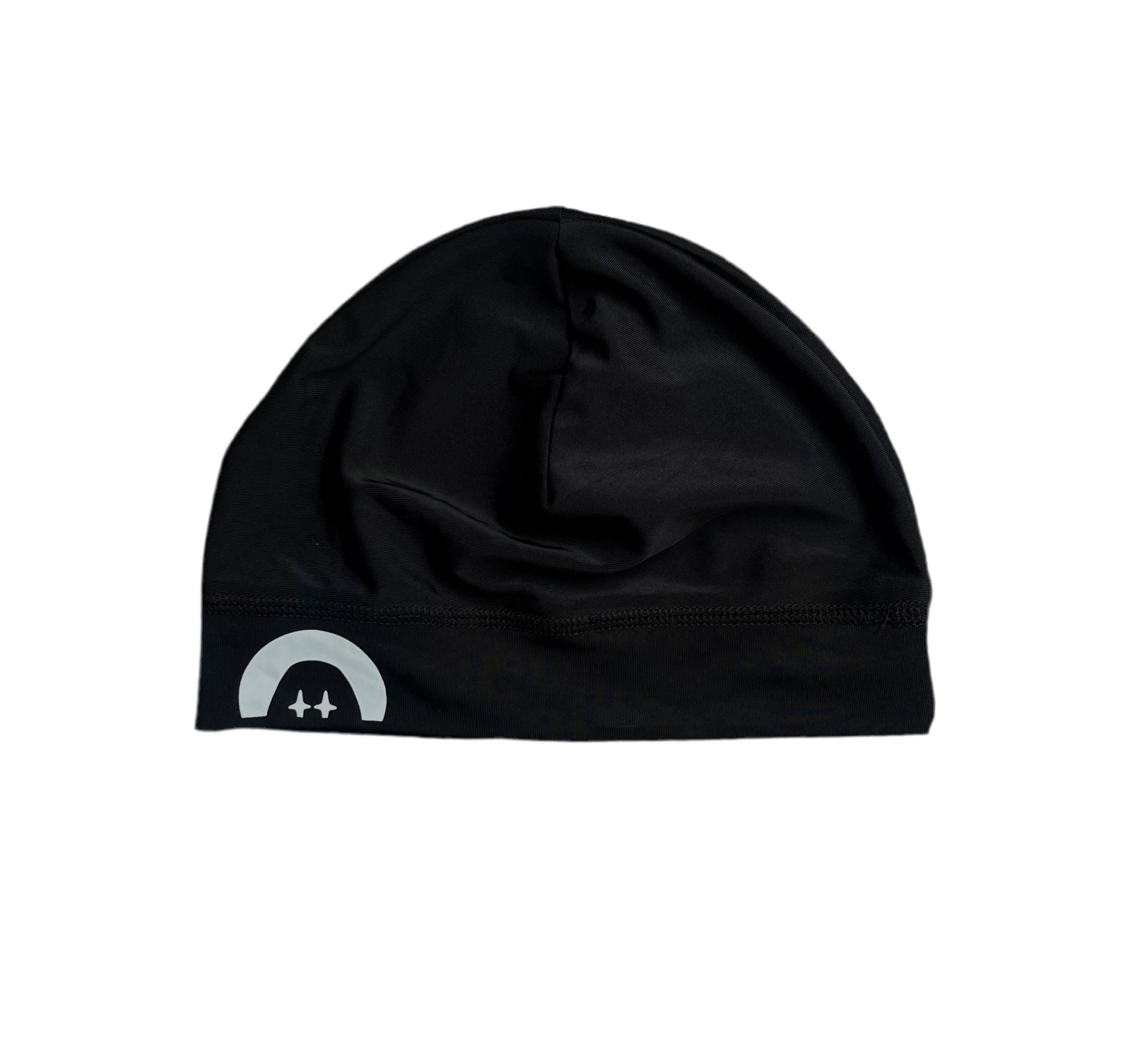 Black satin skull cap